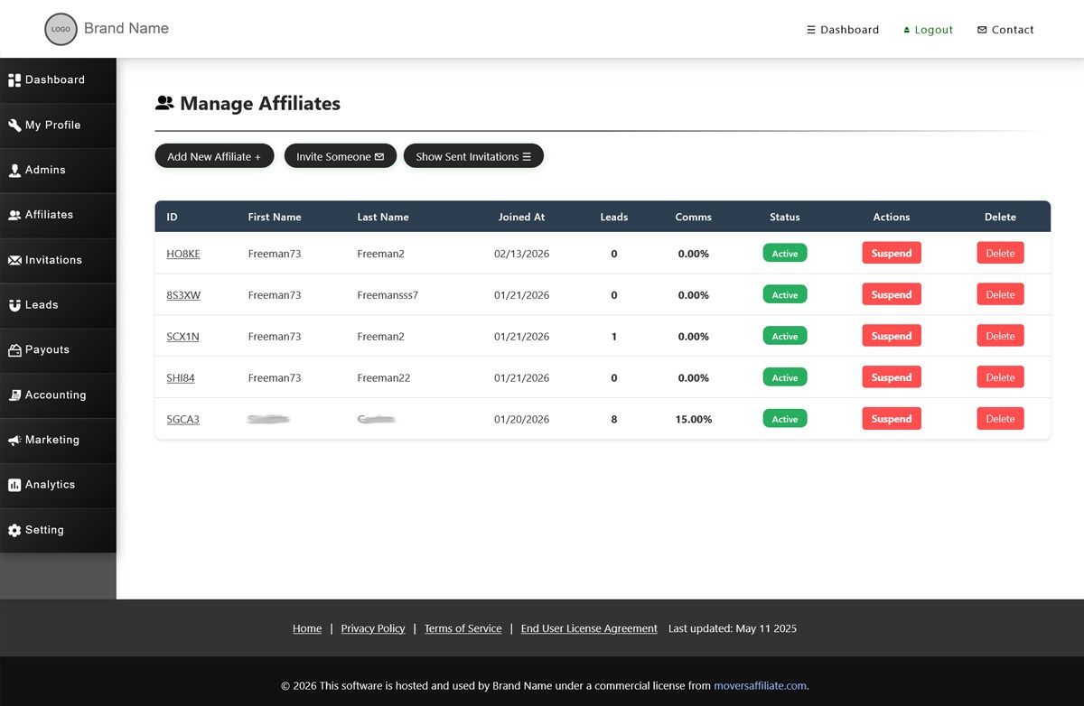 Affiliates Management